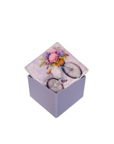 Caja bicicleta lila