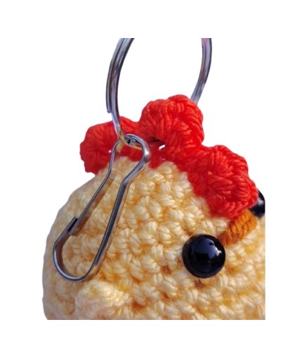 Llavero Pollito en Amigurumi HOOKUMI 