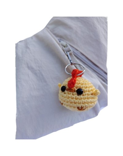 Llavero Pollito en Amigurumi HOOKUMI 