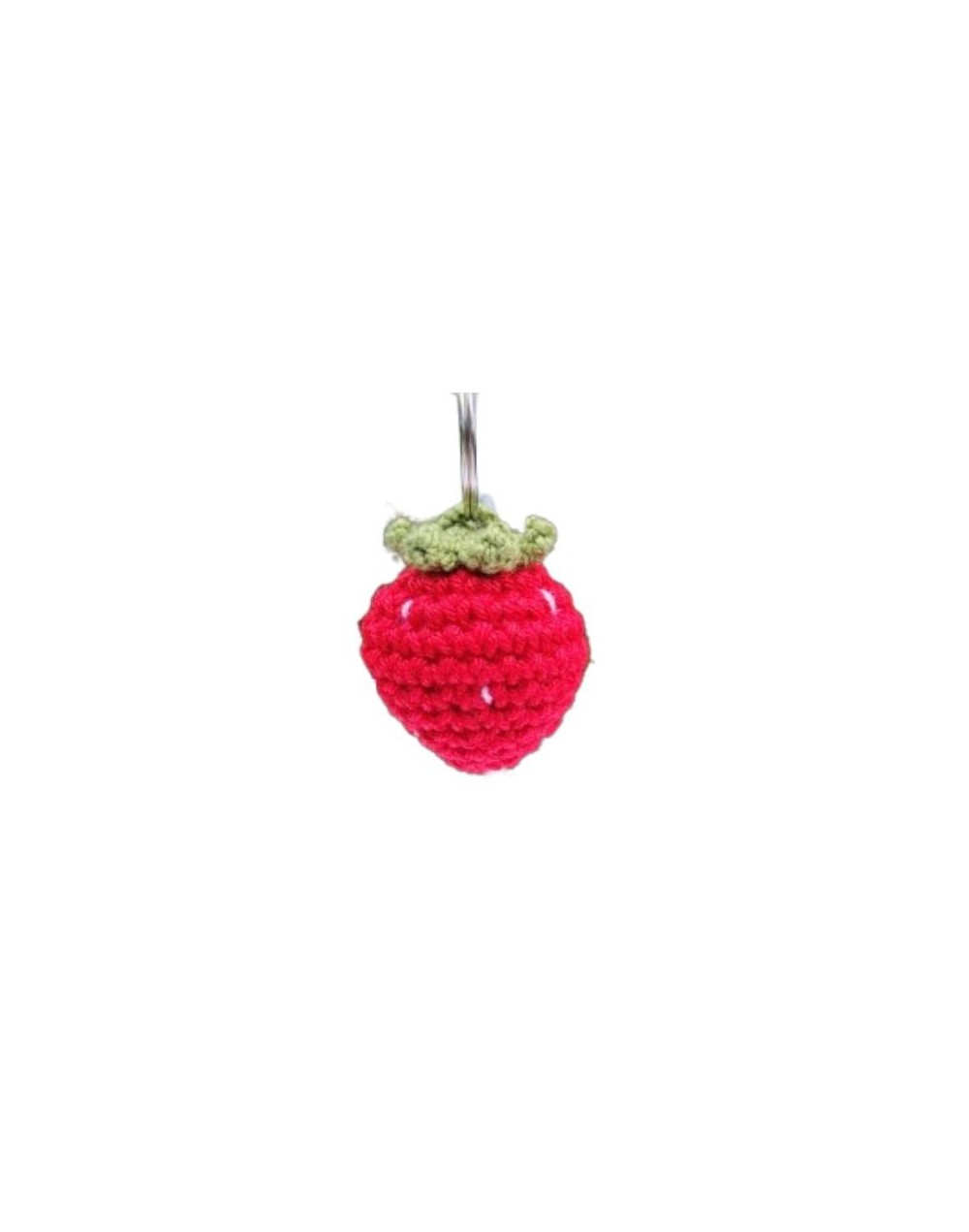 Llavero Fresa en Amigurumi HOOKUMI