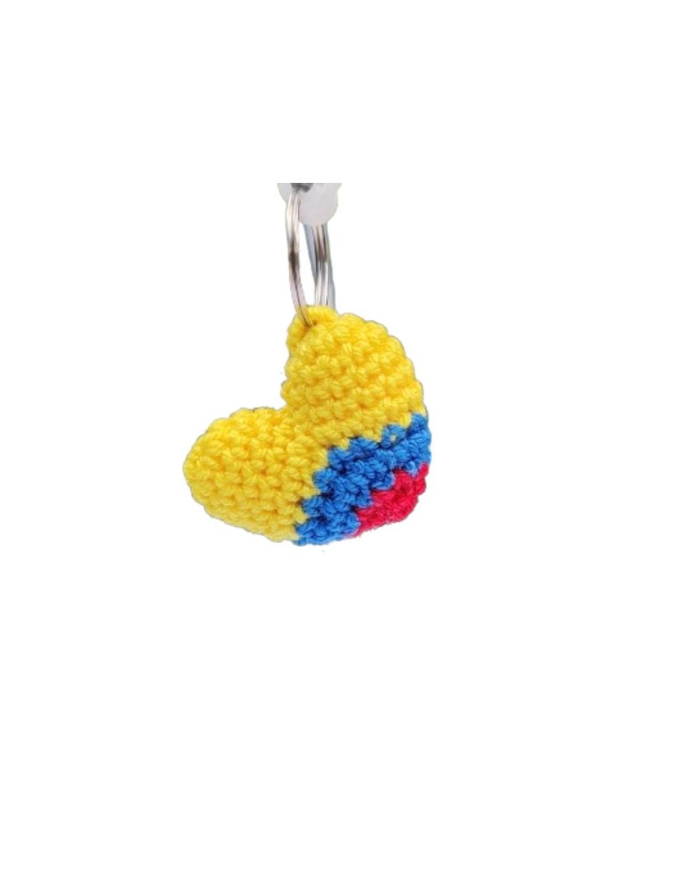 Llavero Corazón Colombia en Amigurumi HOOKUMI