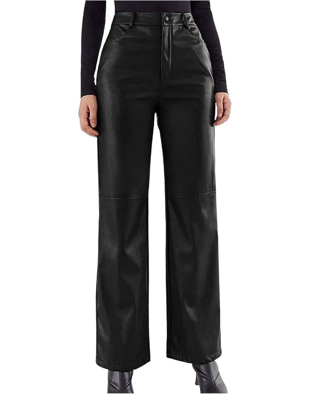 Pantalon Cuerina bota recta