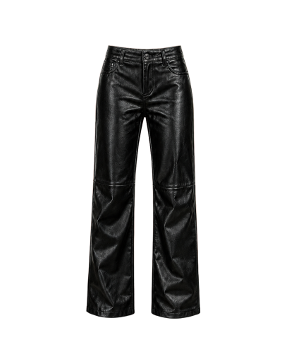 Pantalon Cuerina bota recta