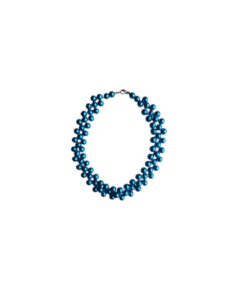 Gargantilla Doble de Perlas Azules 
