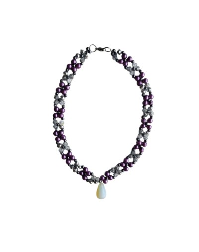 Collar Gargantilla de Perlas Y Muranos 