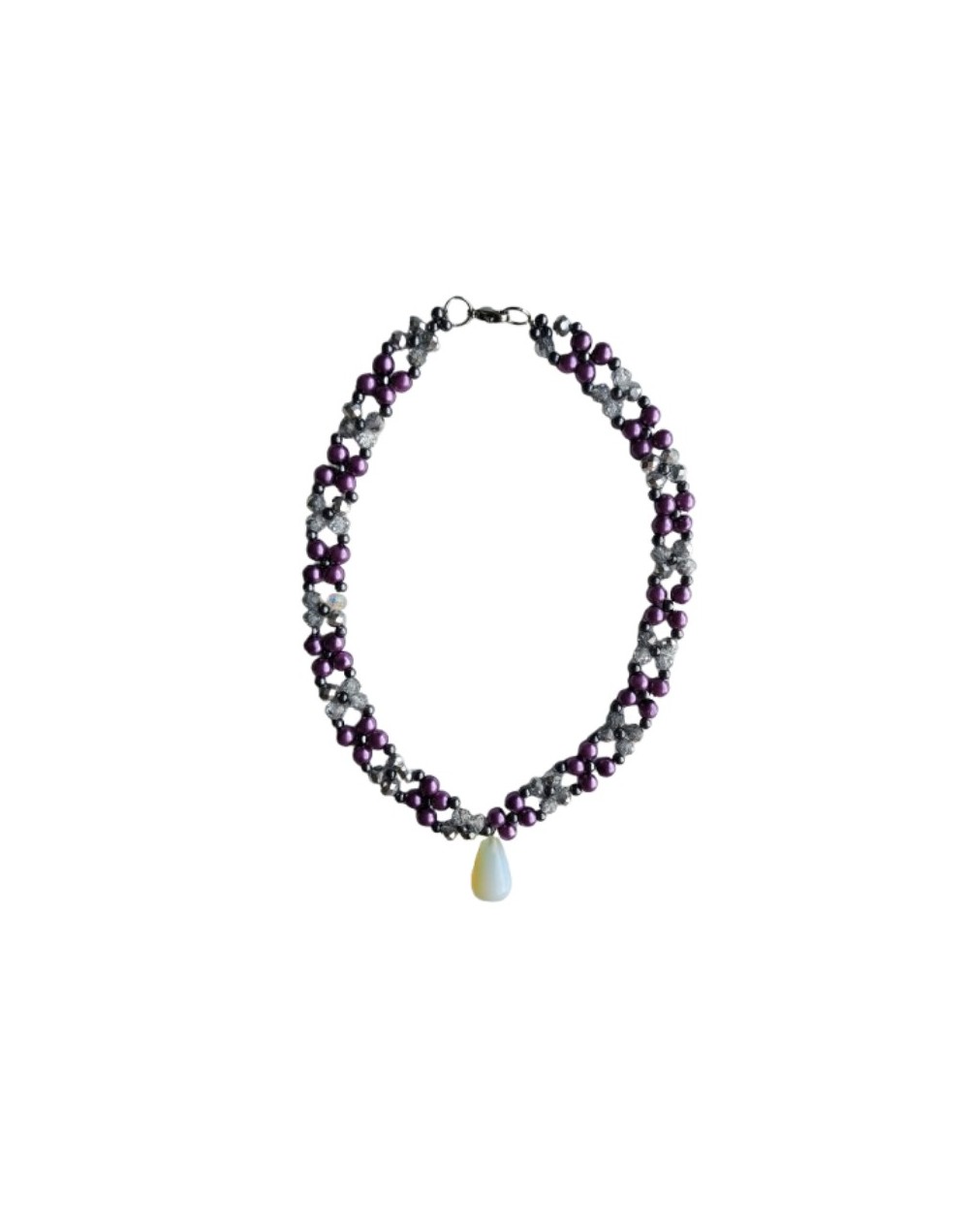 Collar Gargantilla de Perlas Y Muranos 