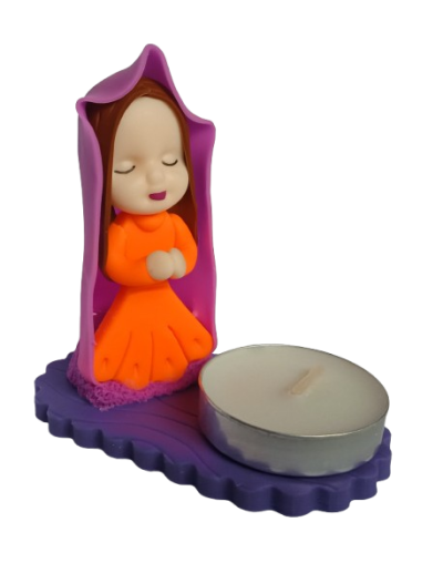 Virgencita 8 cm porcelanicron x12 unidades recordatorios