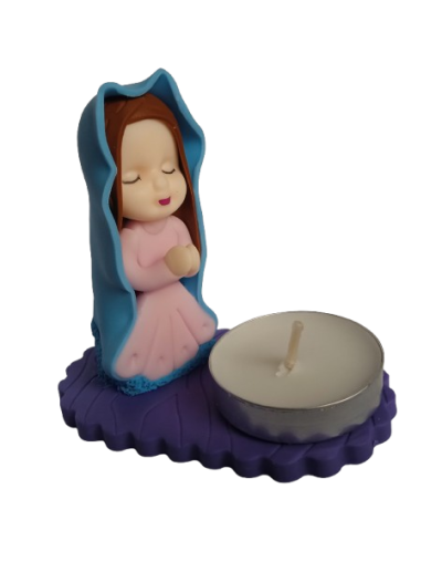 VIRGENCITAS PORTAVELAS PORCELANICRON VIRGEN MARIA 