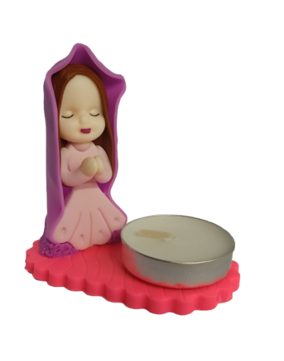VIRGENCITAS PORTAVELAS PORCELANICRON VIRGEN MARIA 