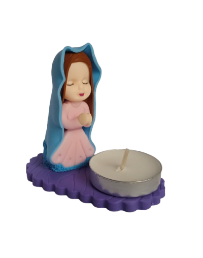VIRGENCITAS PORTAVELAS PORCELANICRON VIRGEN MARIA 