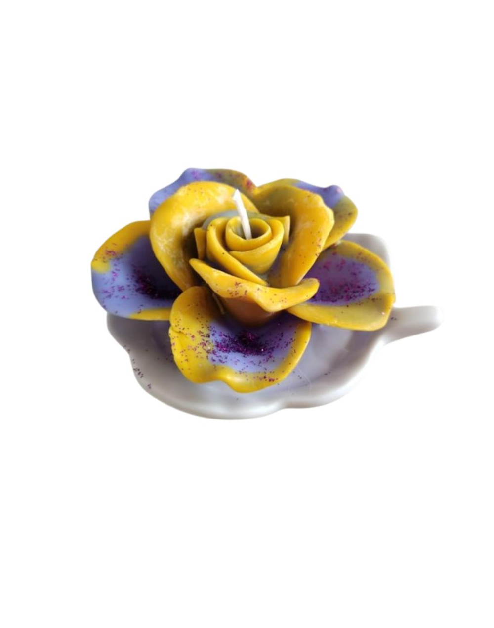 Vela Rosa en porcelana 