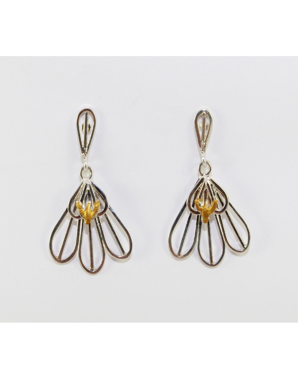 Aretes plumas de aves