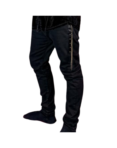 Jean negro boleritos cadenas 