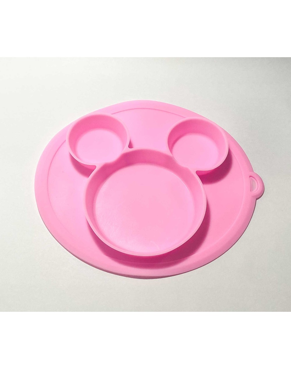 Plato en Silicon diseño de Mickey Mouse  Rosado