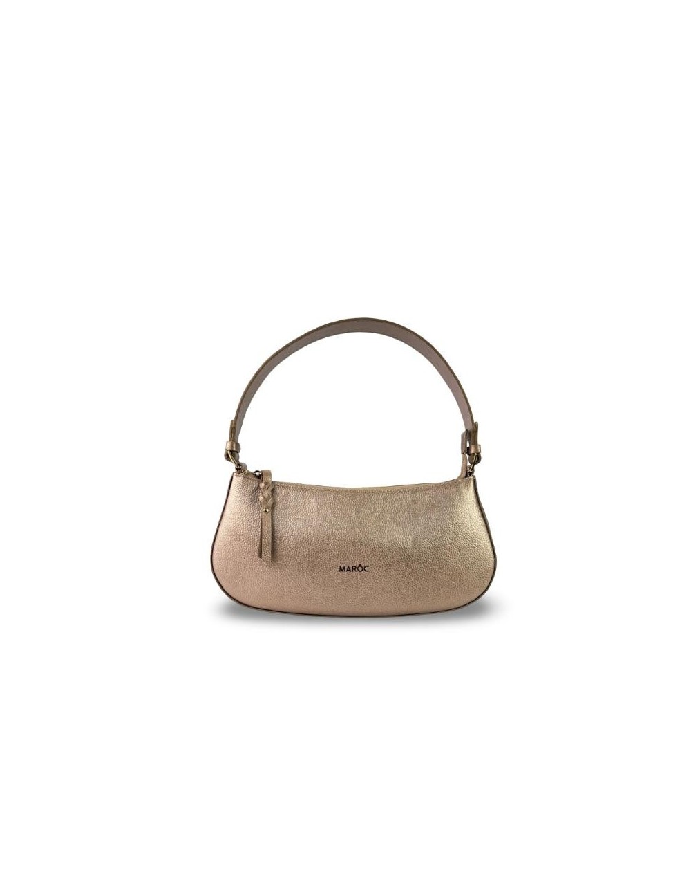 BOLSO MUJER BAGUETTE CURVO CUERO
