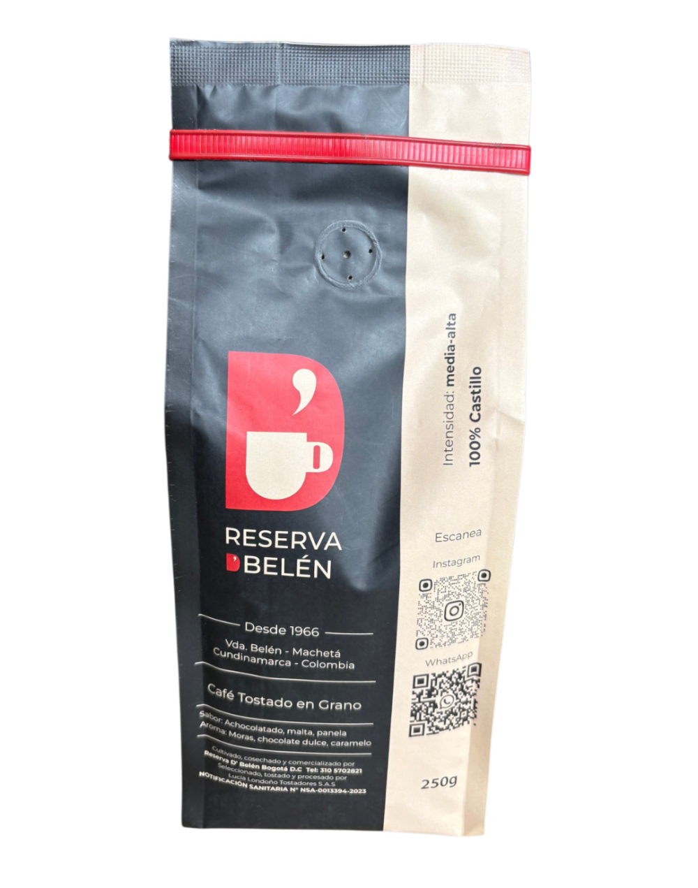Café tostado en grano x 250g