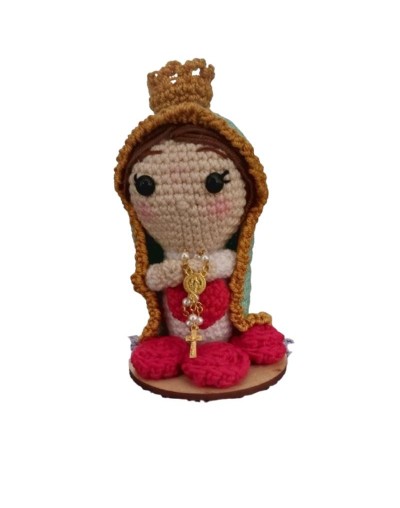 mini virgen de fatima amigurumi