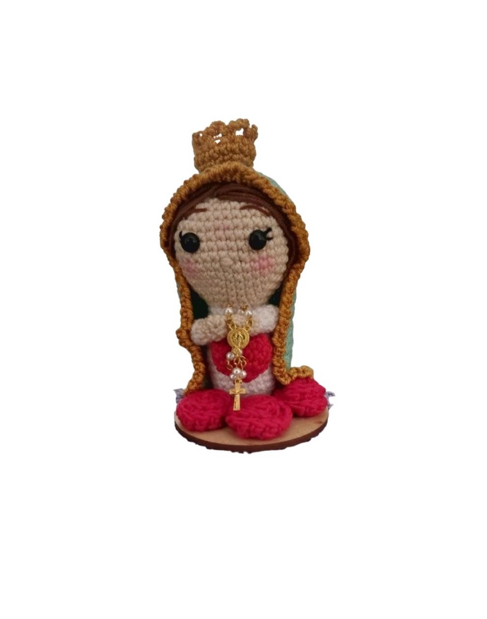 mini virgen de fatima amigurumi