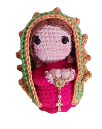 mini virgen de guadalupe amigurumi