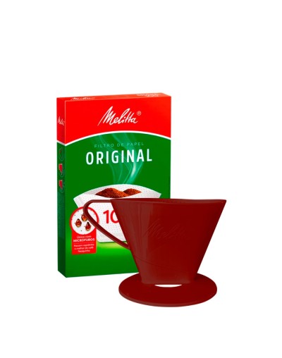 Portafiltro melitta vino tinto tamaño 100 con 30 filtros