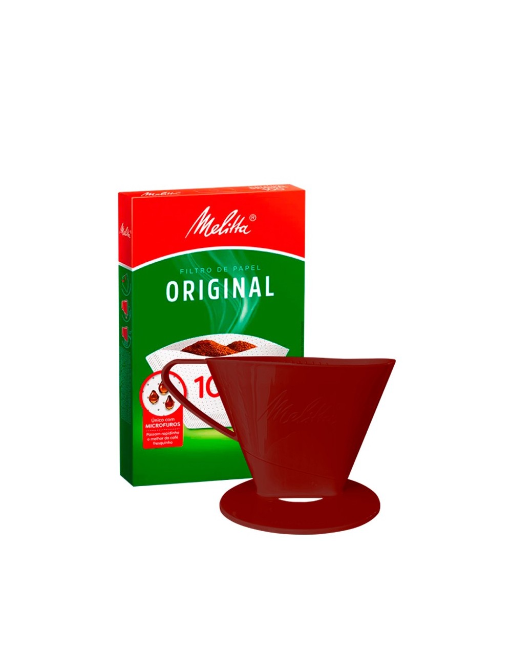 Portafiltro melitta vino tinto tamaño 100 con 30 filtros
