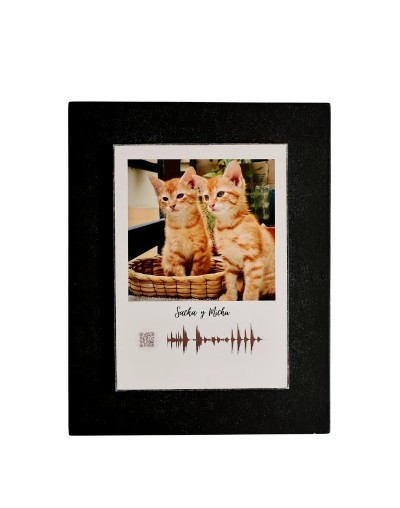 Retablo con Onda Sonora y QR -Arte Personalizado Bogotá | Crea Artsound