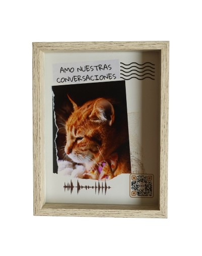 Marco Tipo Caja con Onda Sonora y QR - Arte Personalizado Bogotá | Crea Artsound