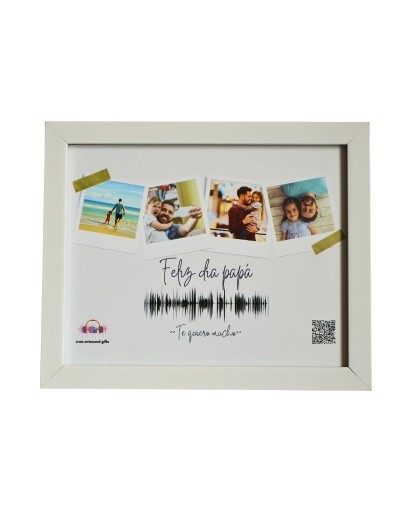 Cuadro Día del Padre con Arte Sonoro · Crea Artsound Gifts Bogotá
