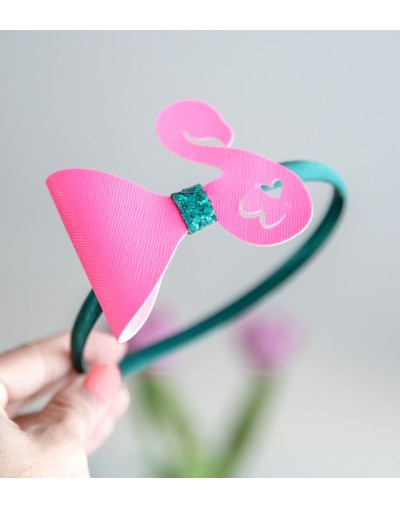 Diadema satinada Flamingo Bouk