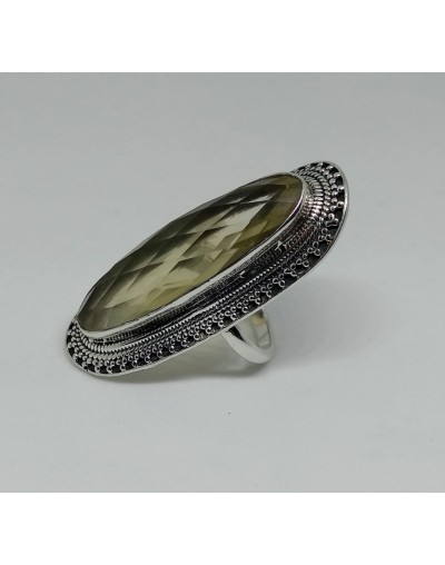 Anillo entorchado con citrino