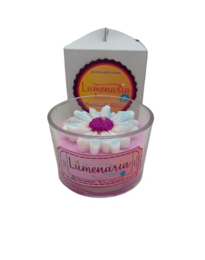 Vela de Rosa en Vidrio