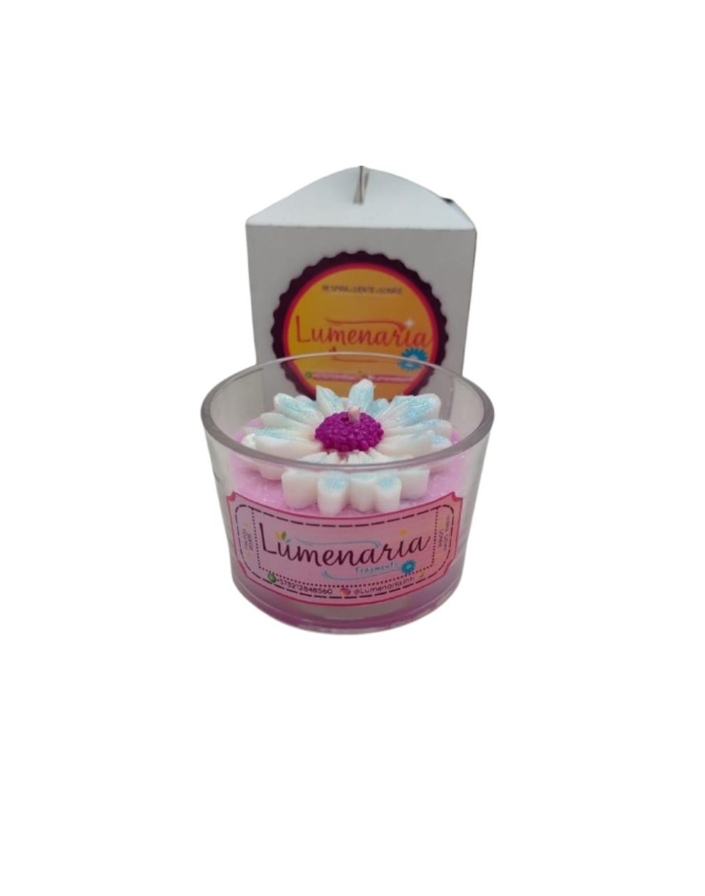 Vela de Rosa en Vidrio