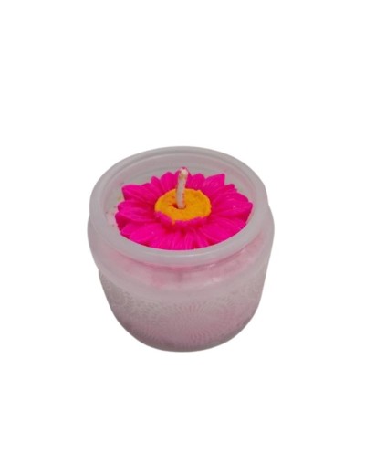 Vela Margarita en Vidrio de Lujo