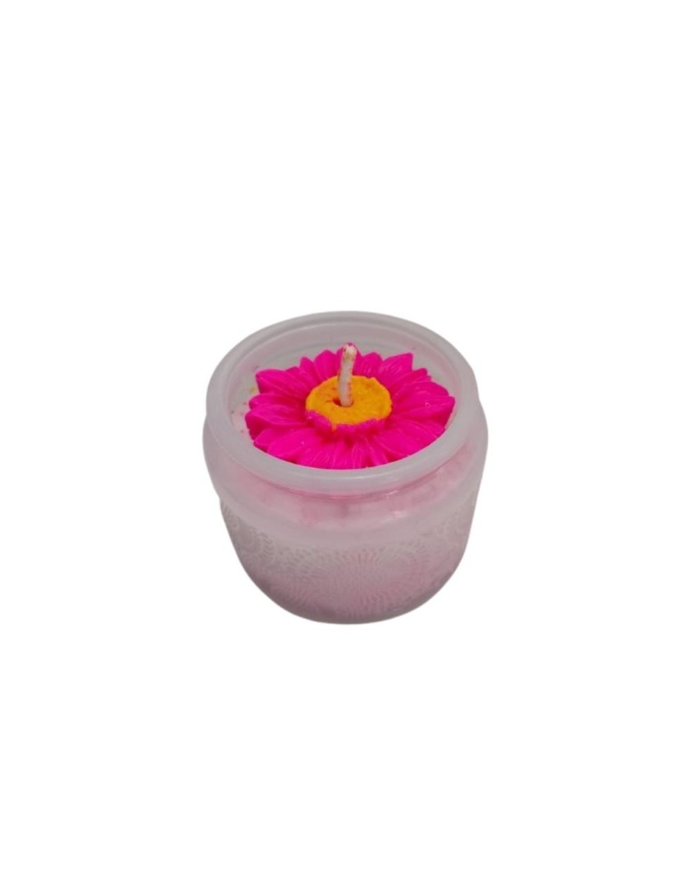 Vela Margarita en Vidrio de Lujo