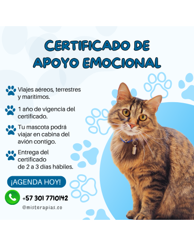 Certificado de apoyo emocional para mascotas