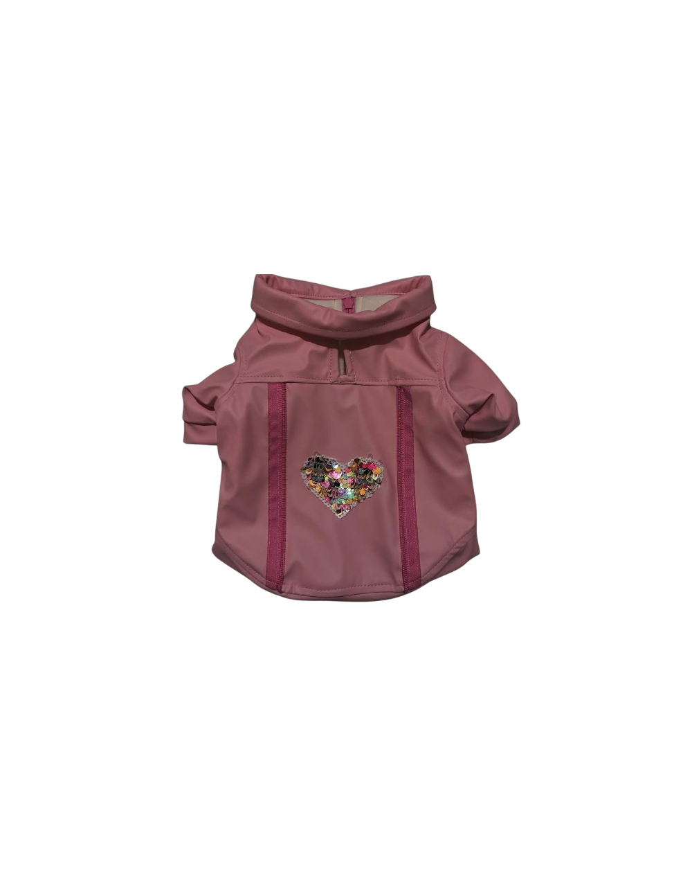 Chaqueta en cuerina rosada