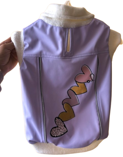 Chaqueta en cuerina morada
