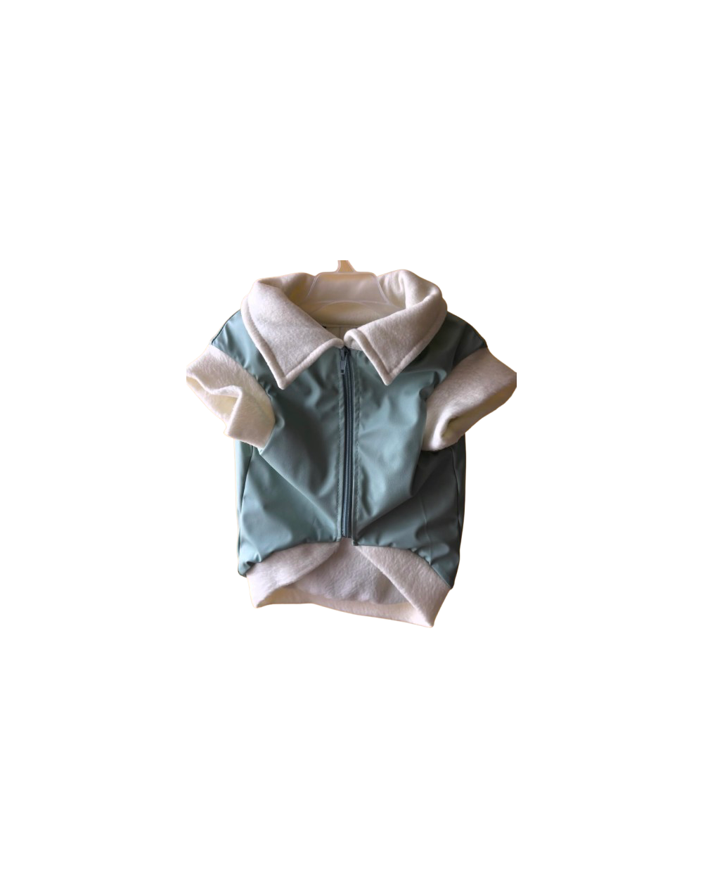 Chaqueta en cuerina verde menta