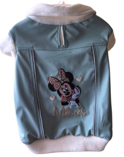 Chaqueta en cuerina verde menta