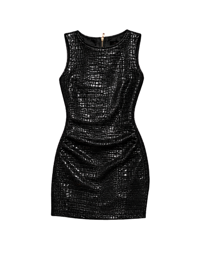 Vestido Cuerina Serpiente 