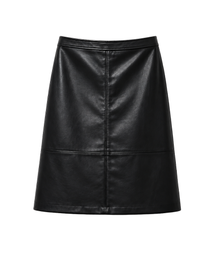 Falda Cuerina negra larga