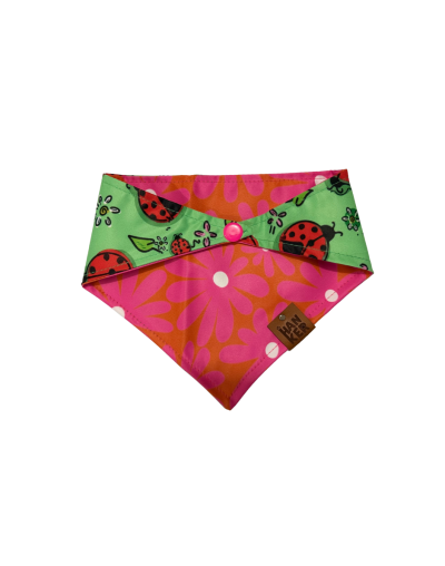 Pañoleta para perros y gatos Mariquitas Flores | Hanker Pets