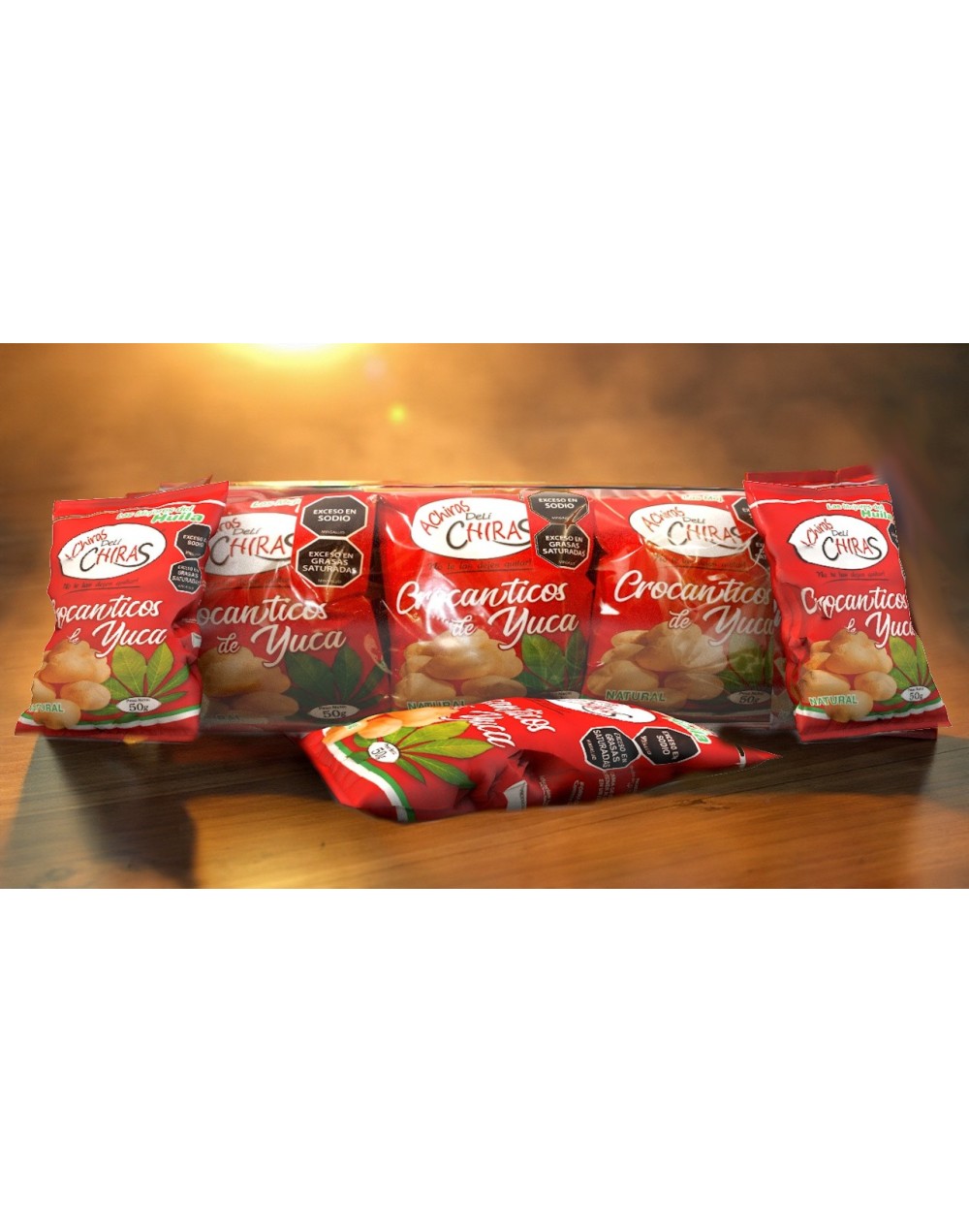 Six pack crocanticos de yuca 50 g.
