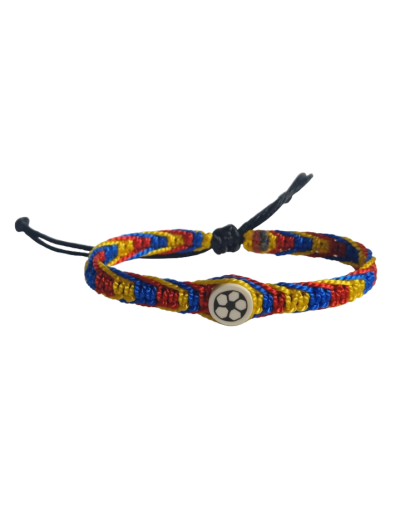 Manilla Colombia Tricolor con Dije de Balón de Fútbol X DOCENA