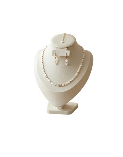 Conjunto Moneda Nácar blanco
