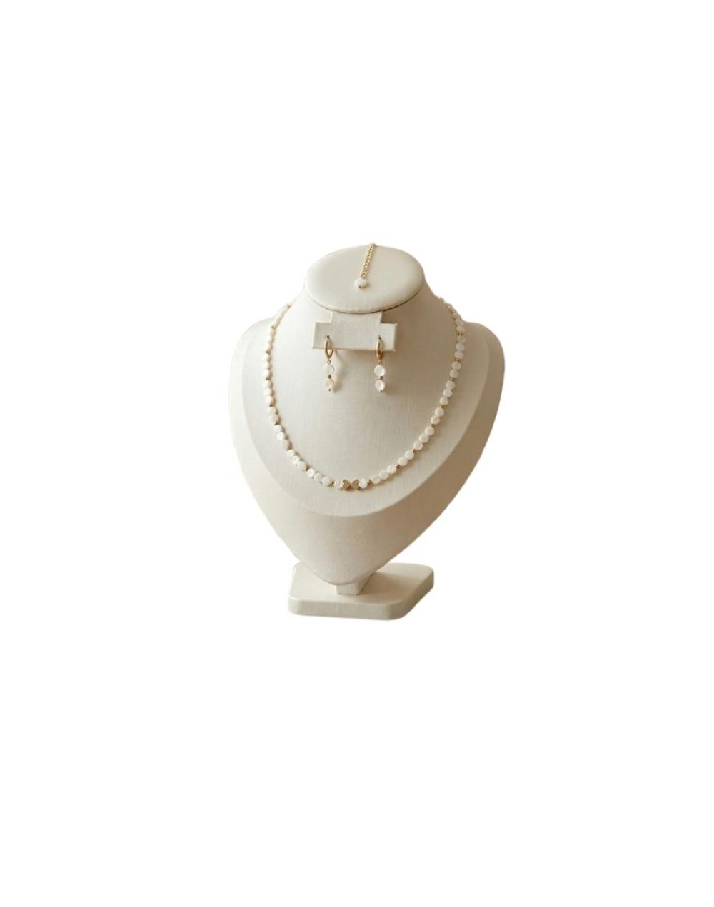 Conjunto Moneda Nácar blanco