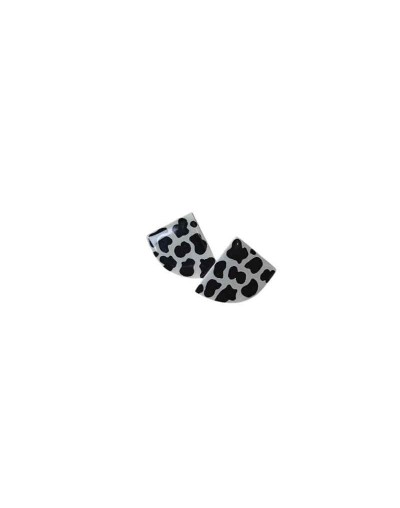 Aretes Media Luna Cow Print 