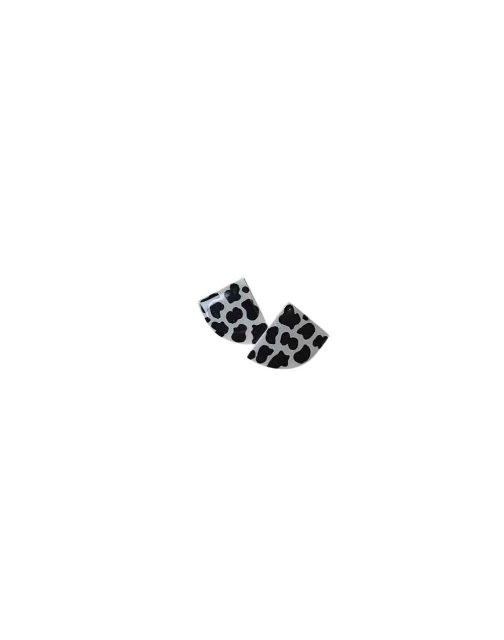 Aretes Media Luna Cow Print 