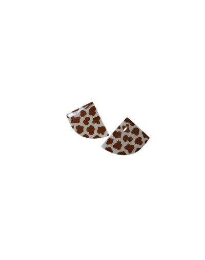 Aretes Media Luna Cow Print 
