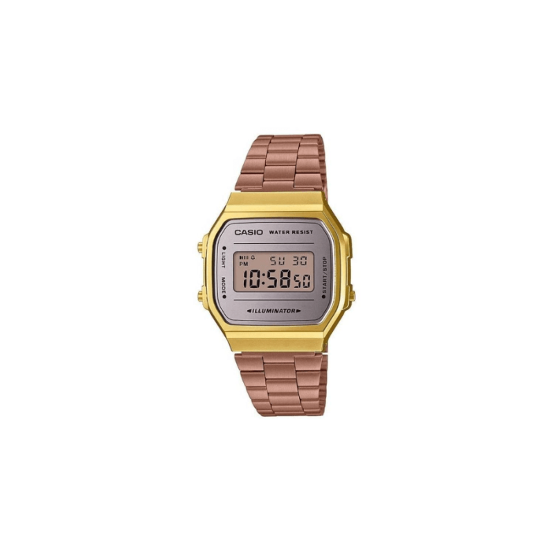 Reloj casio vintage a168wecm-5df oro rosa y dorado